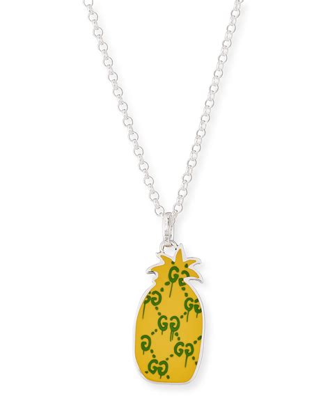 gucci pineapple necklace free shipping|gucci necklace cheap.